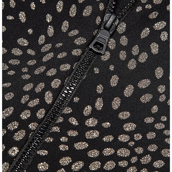 Alice + Olivia Inka Strong-Shoulder Mock Neck Black Dress NWT Size 0 - Picture 6 of 9